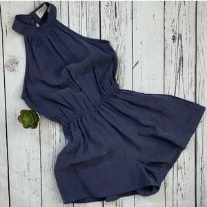 Sienna Sky Slate Blue Halter Neck Romper Sz XS